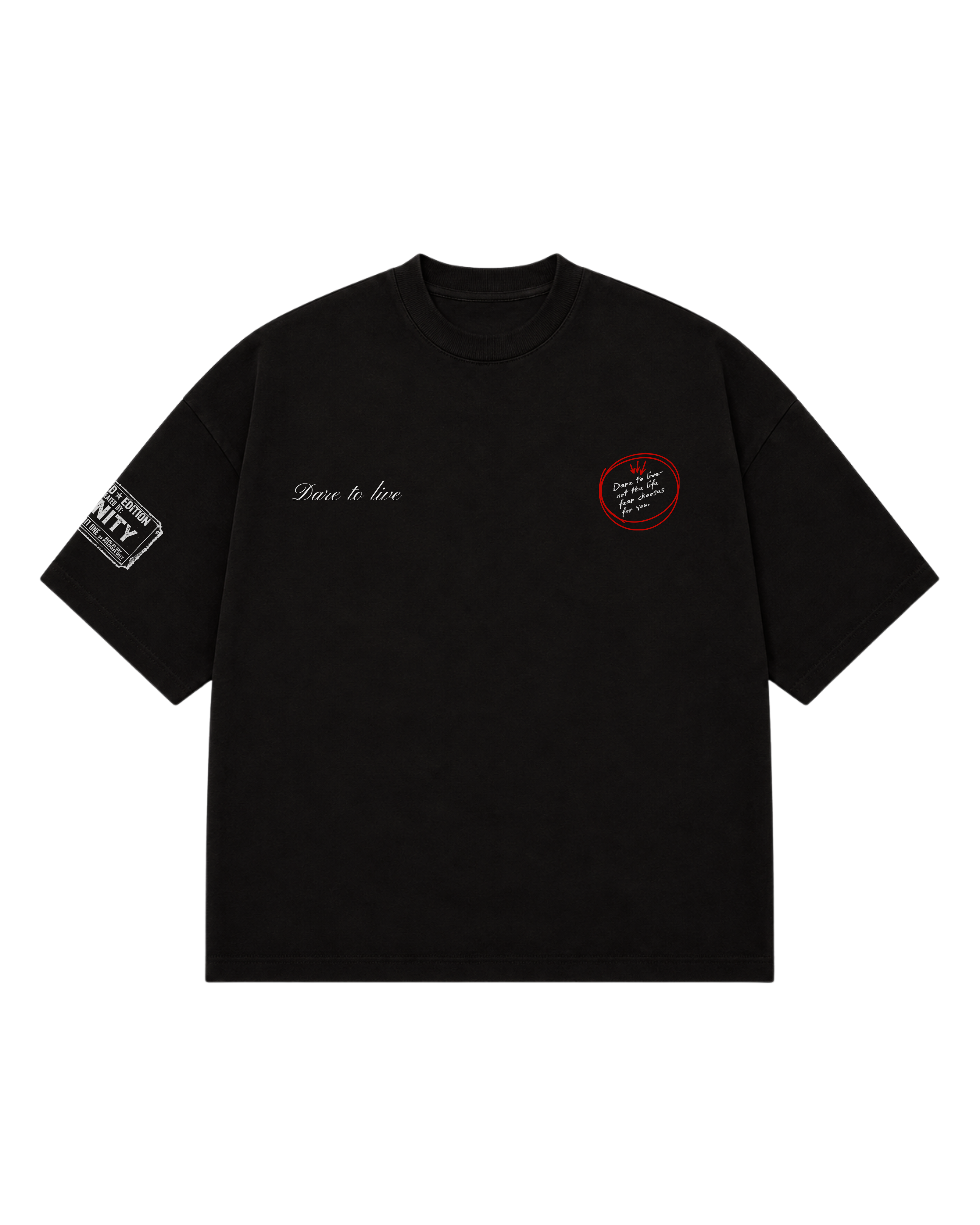 Gothic Angel Oversized Black T-Shirt
