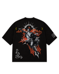 Gothic Angel Oversized Black T-Shirt