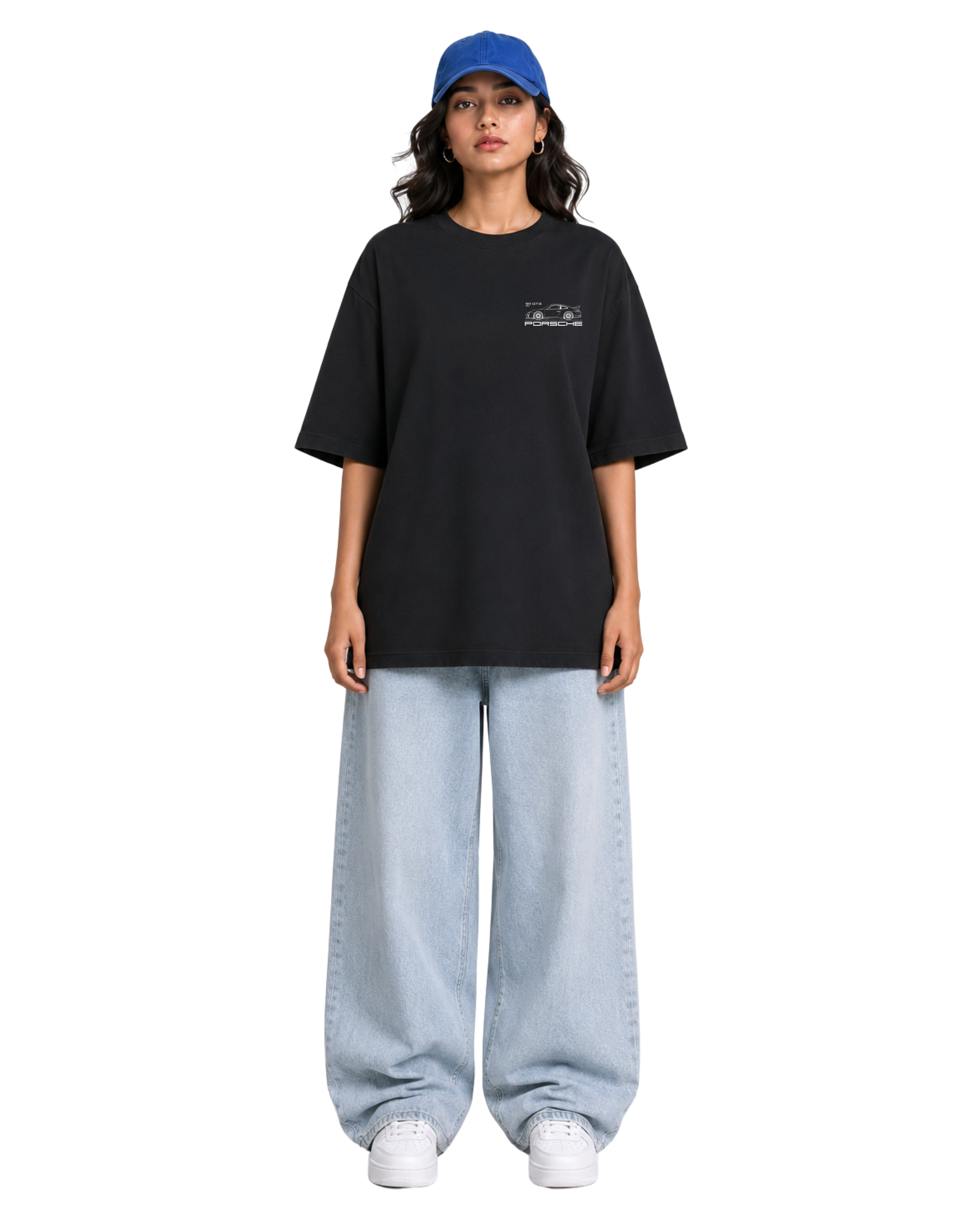 Porsche 911 GT3 RS Blueprint Oversized T-Shirt