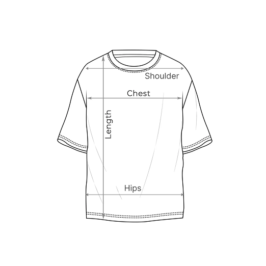 T-shirt measurement guide